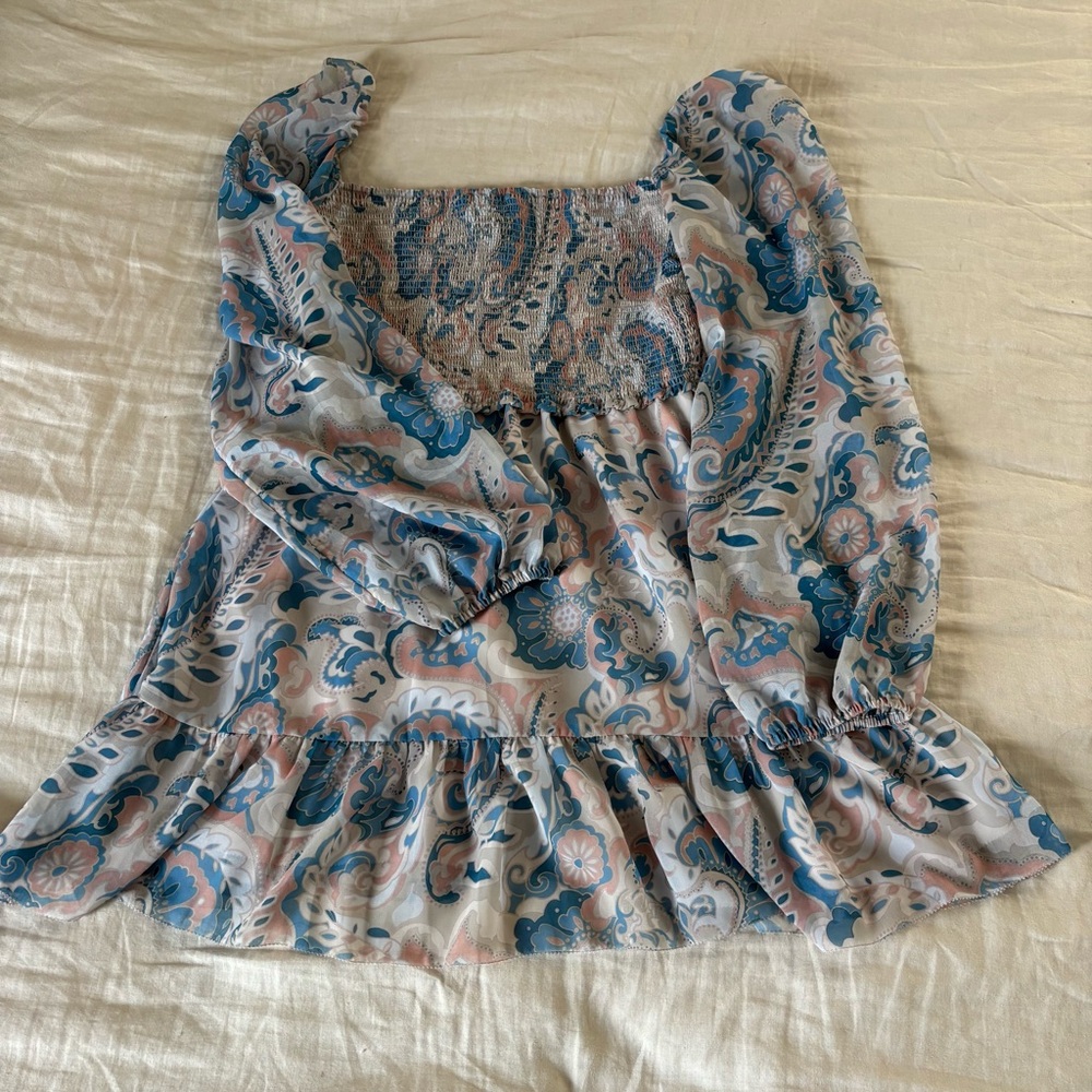Wilfred Aritzia Tempest Smocked Chiffon Dress M